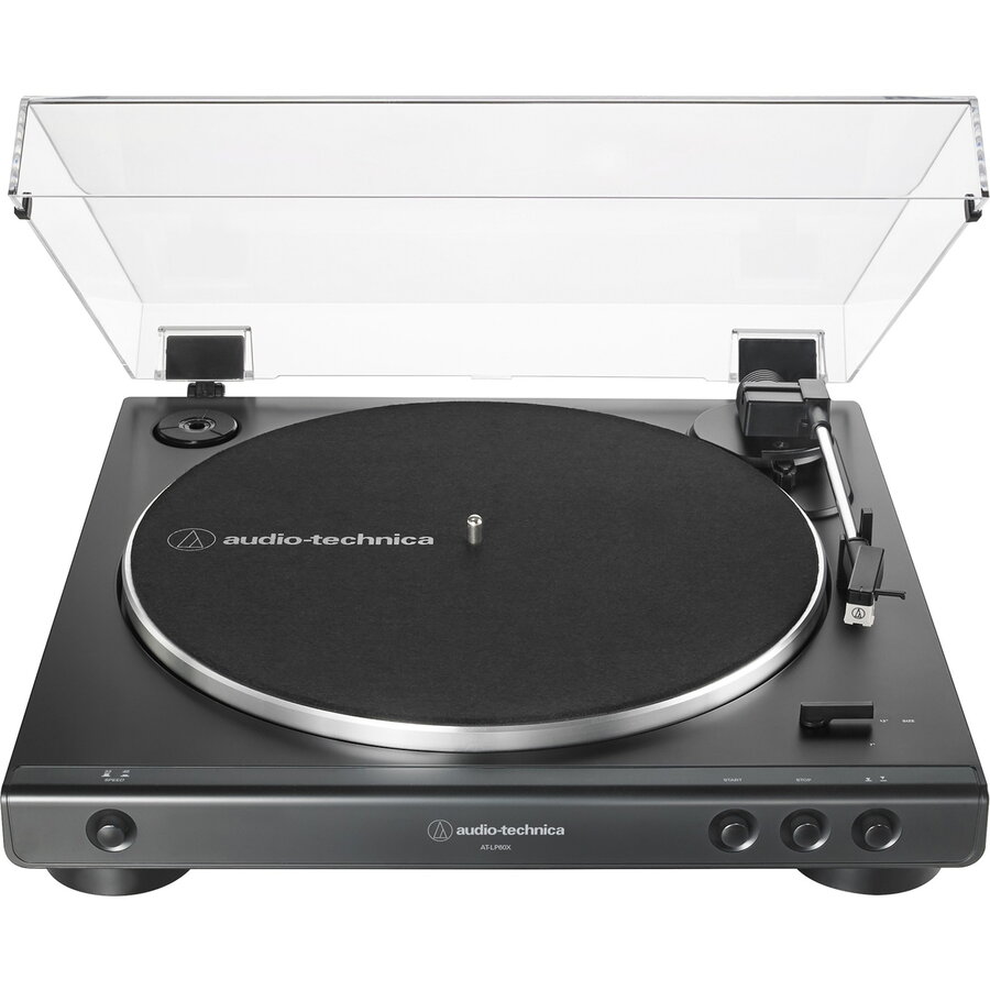 Audio-Technica AT-LP60XBK, record player (black, integrated phono preamplifier, fully automatic operation)