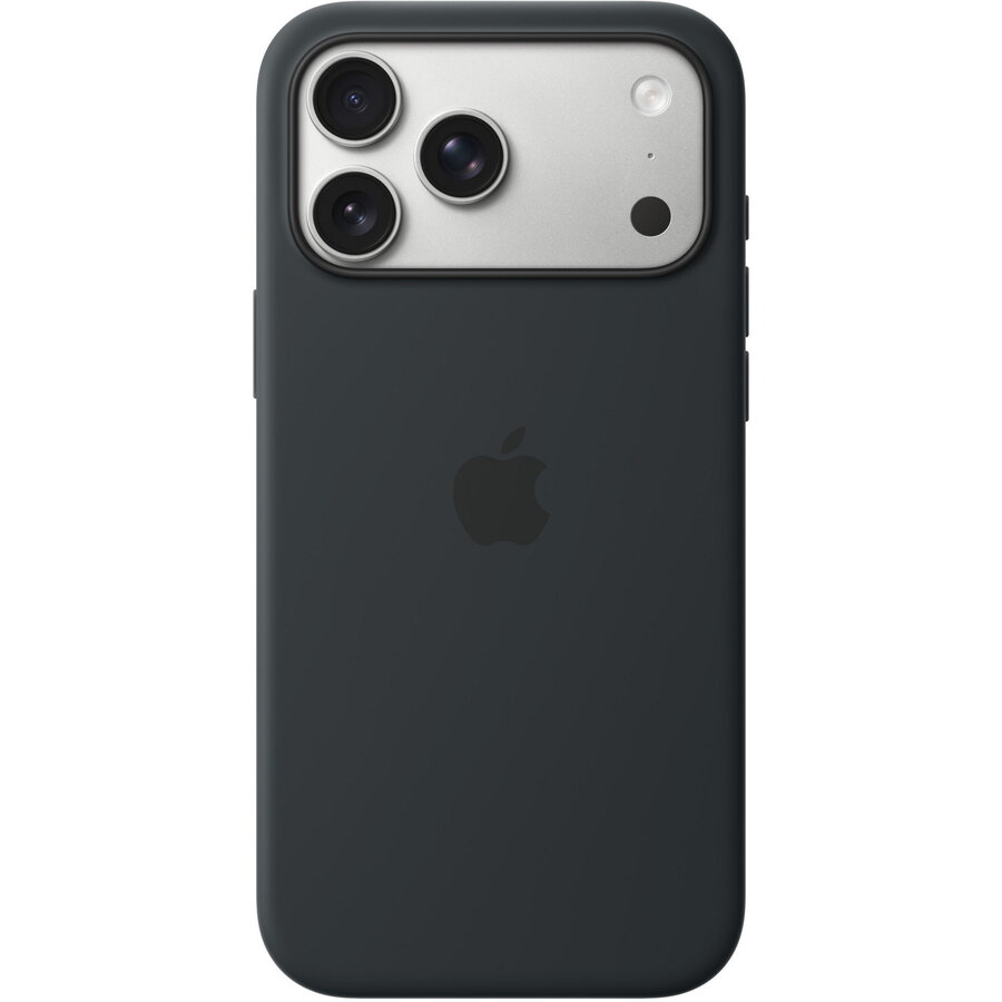 GPS Silicone Case with MagSafe, black, iPhone 17 Pro Max
