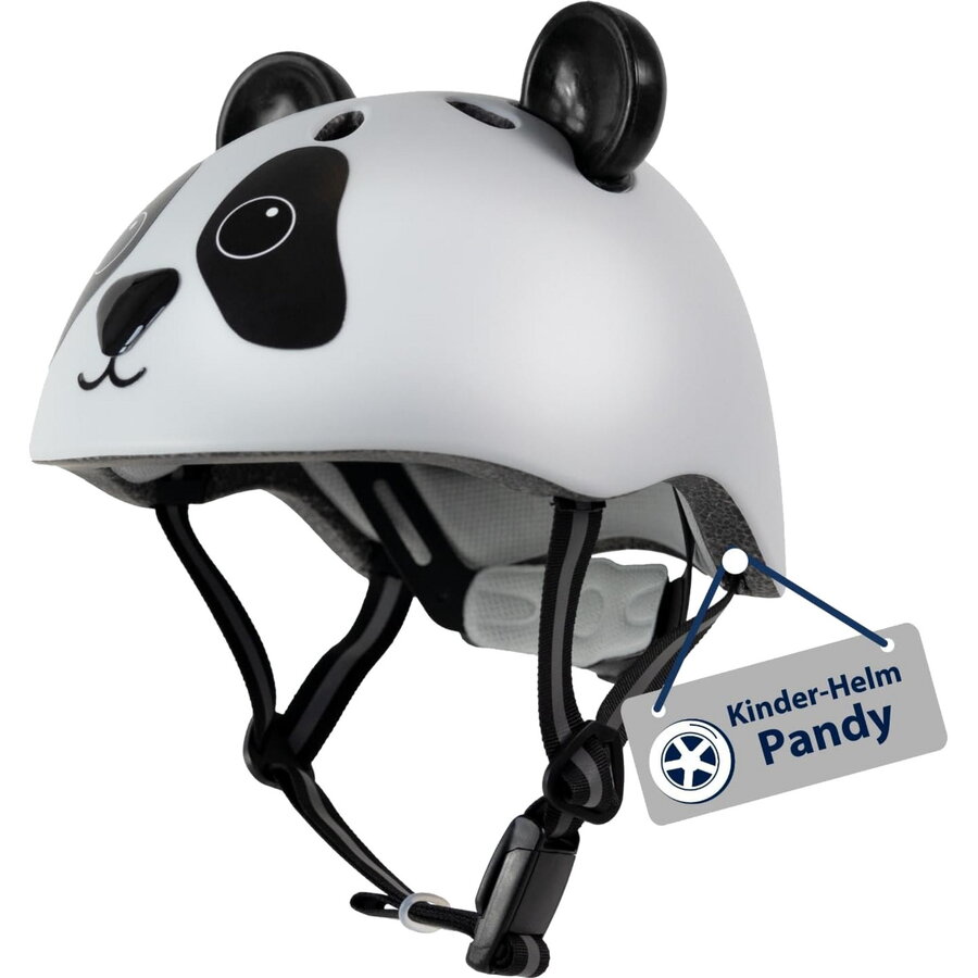 Jucarie children's helmet Pandy white/black, size 48-52
