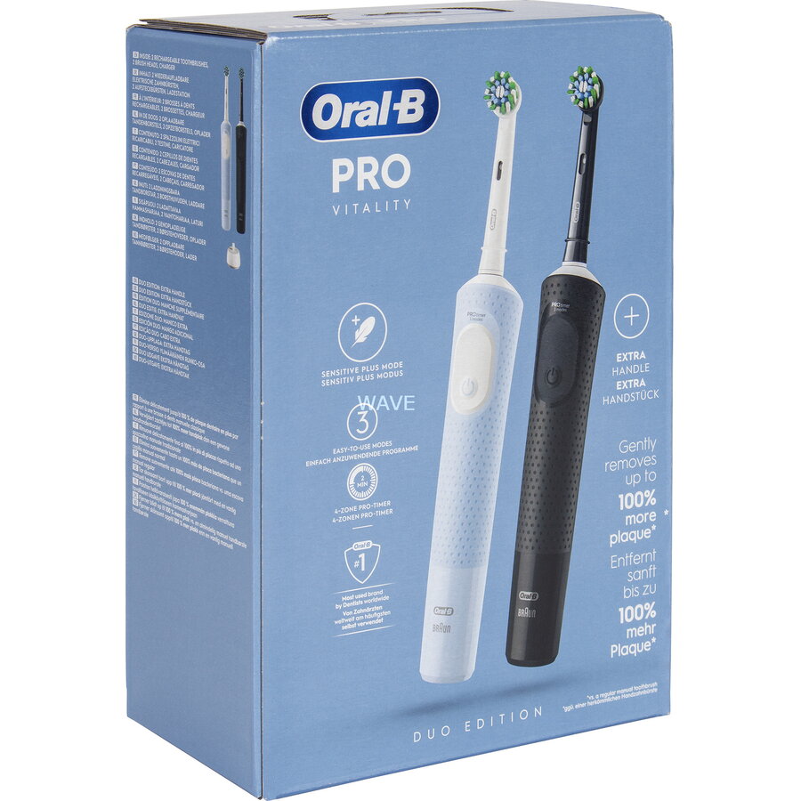 Vitality Pro D103 Duo Electric Toothbrush Black/Blue Black/Blue incl. 2nd Handle