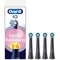Braun iO Gentle Cleaning 4-pack, Black Brush Heads, For sensitive areas and healthier gums
