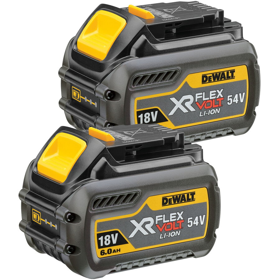 XR FLEXVOLT Battery Starter Kit DCB546T2, 54 Volt yellow/black, 2 pieces, 54 Volt 2Ah or 18 Volt 6Ah