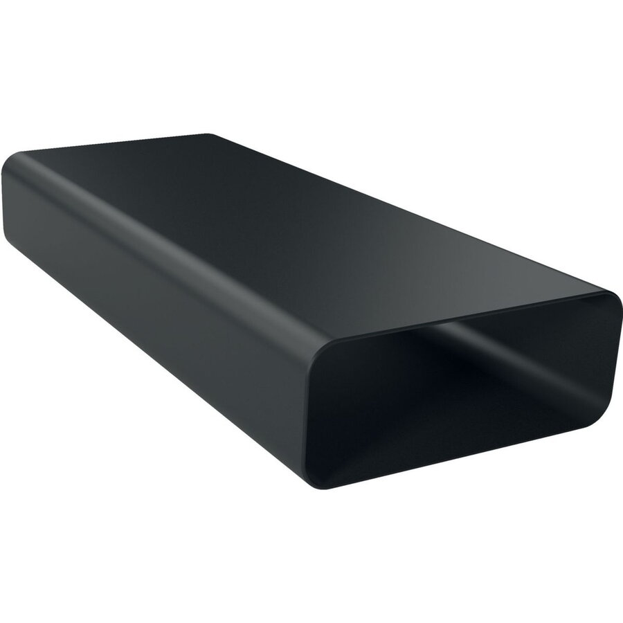 flat duct section Z861SM1, 50cm, black pipe, straight, male