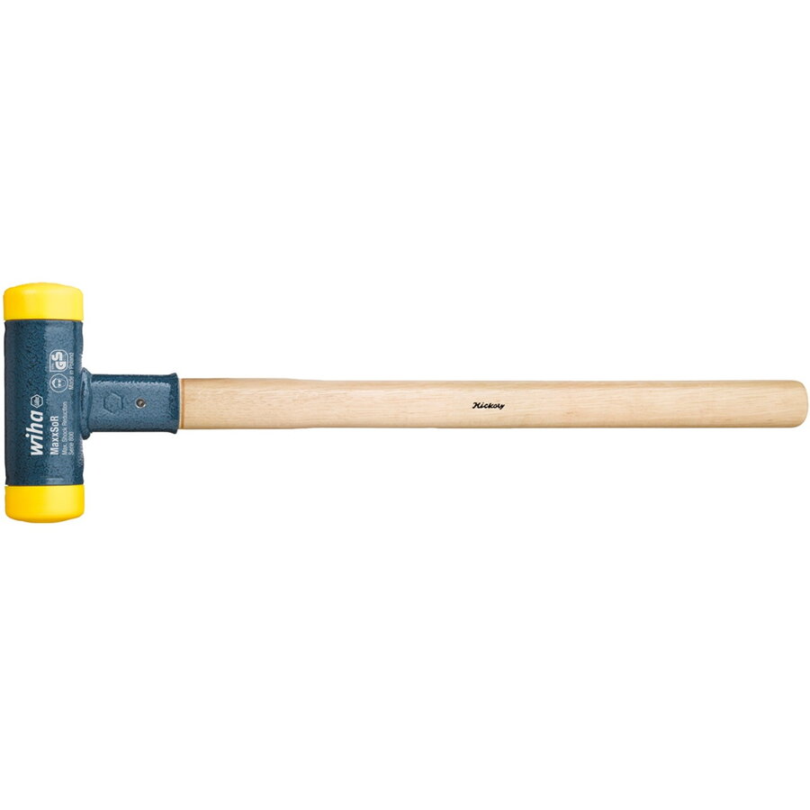 soft-faced hammer, non-recoiling, medium-hard, black/wood, ? 30mm