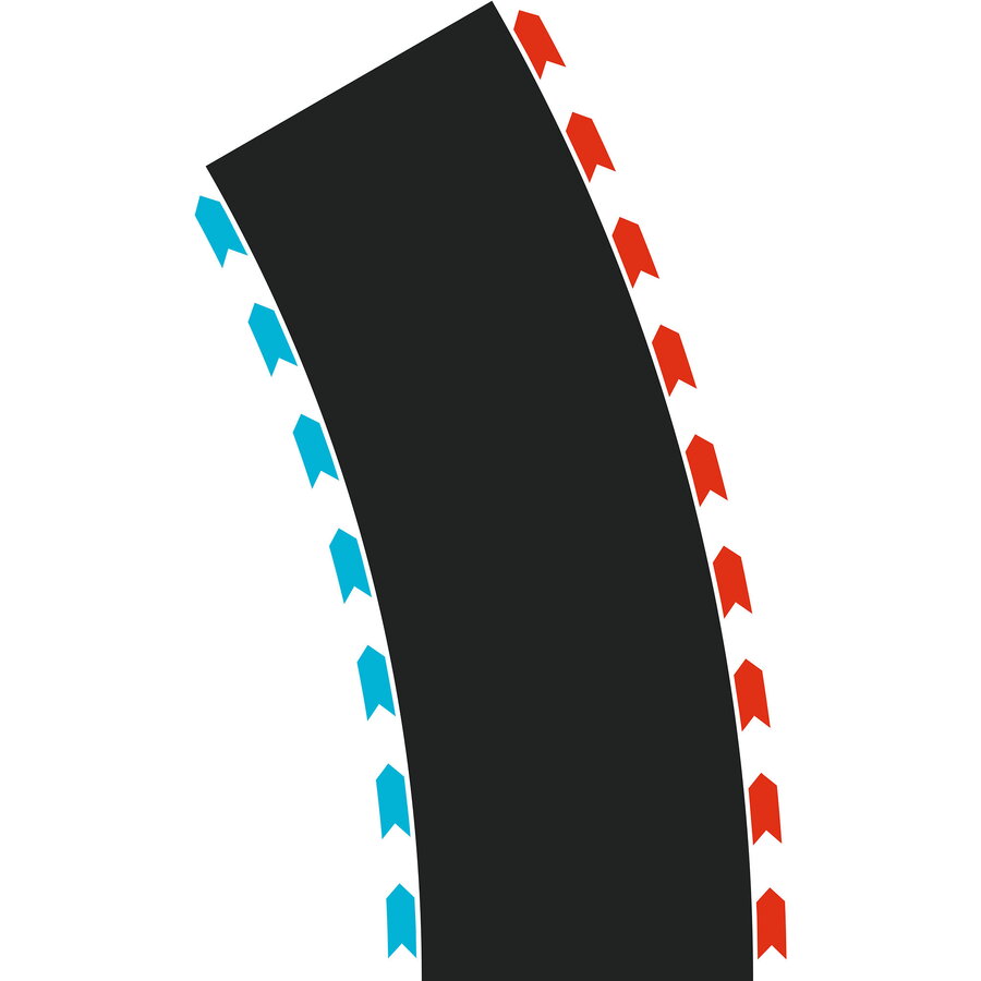 Jucarie HYBRID Curves Radius 30°, racetrack two modules