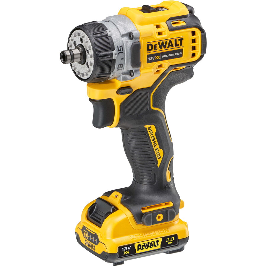 Masina de gaurit cordless drill/screwdriver DCD703L2T 12 volts (yellow/black 2x Li-Ion XR battery 3Ah 4 interchangeable heads)