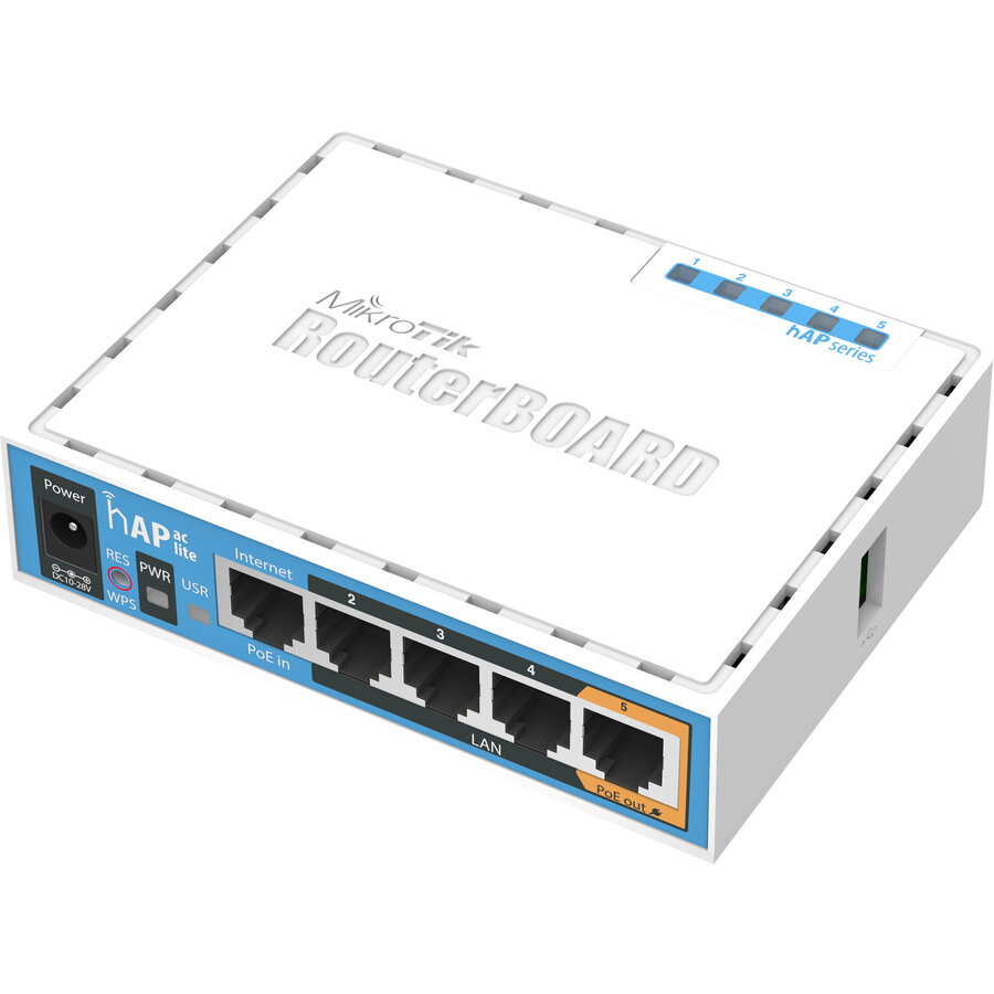 Access point hAP ac lite (RB952Ui-5ac2nD), access point (white, Wi-Fi 5 dual-current access point)