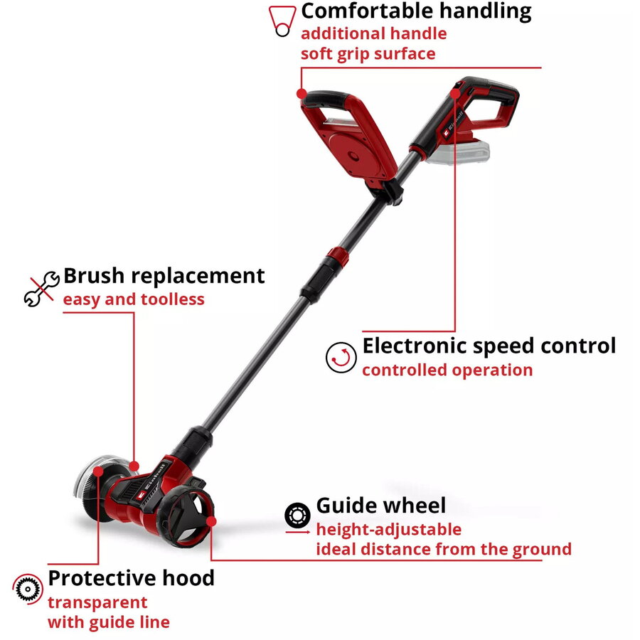 Power X-Change Akku-Fugenreiniger GE-CC 18/110 Li E-Solo, 18Volt (rot/schwarz, ohne Akku und Ladegerät)