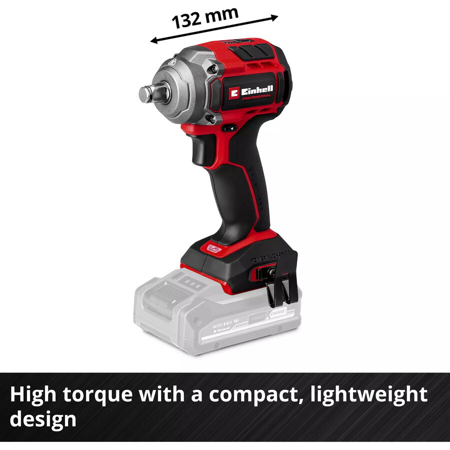 Masina de gaurit Professional cordless impact wrench TP-CW 18/350-C Li BL - Solo, 18Volt (red/black, without battery and charger)