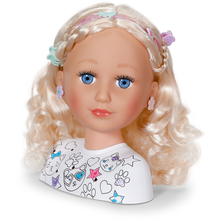 ZAPF Creation BABY born styling head painting & hairdressing, make-up and hairdressing head