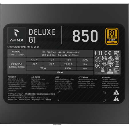 Sursa Deluxe 850W Black