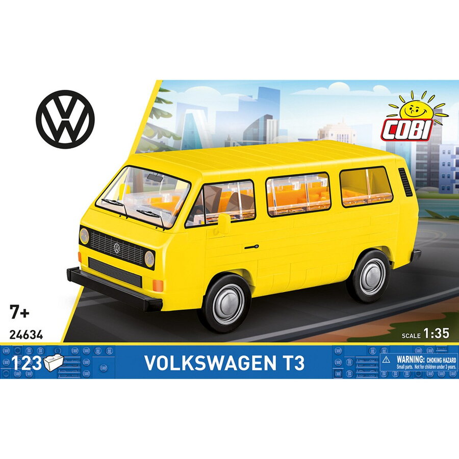 Set de Construit Volkswagen T3 123 Piese Varsta 7 Ani+ Galben