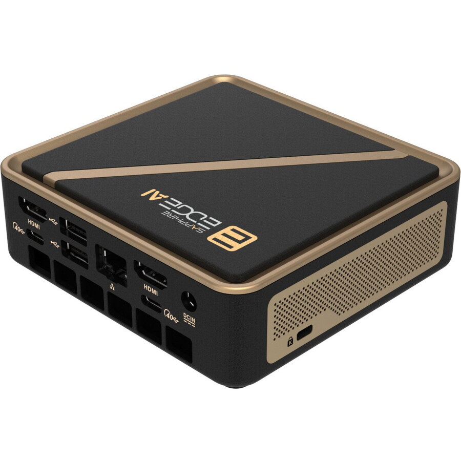 Barebone Edge AI 370 UCFF AMD Ryzen AI 9 HX 370 No RAM No SSD AMD Radeon 890M No OS Negru