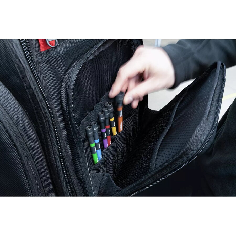 color-coded magnetic socket wrench set, 1/4, 6 pieces (black/multi-colored, for machine screwdrivers up to 79 Nm)