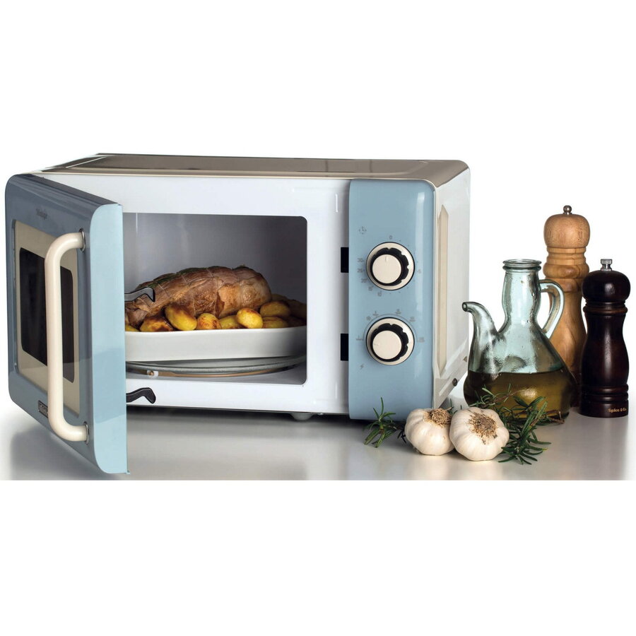 Cuptor cu microunde Vintage microwave (cream/blue, 20 liters)