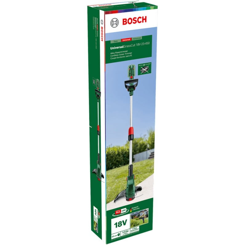 Bosch Powertools cordless grass trimmer UNIVERSAL GRASSCUT 18V-23-450…