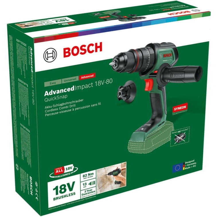 Bosch Powertools cordless impact drill AdvancedImpact 18V-80…