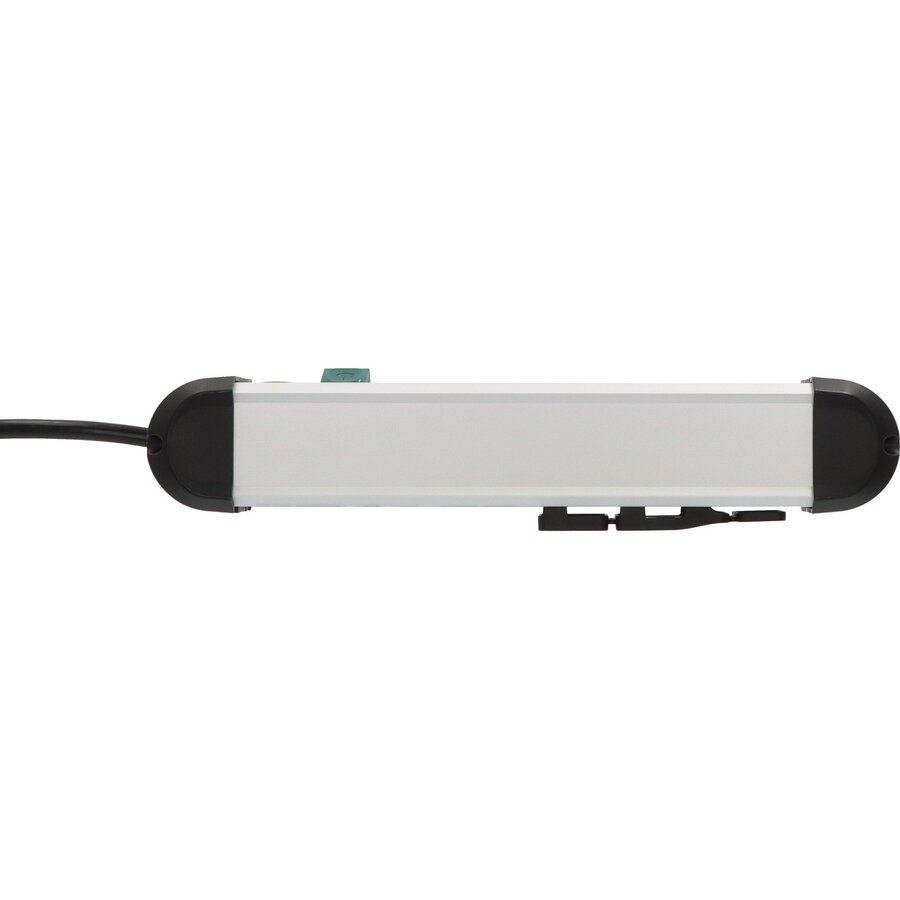 Premium Alu-Line 4-way power strip (black/aluminum, 1.8 meter cable, with safety switch)