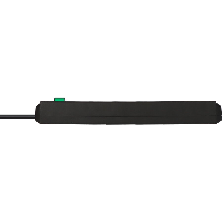 Eco-Line 6-way power strip (black, 3 meters)