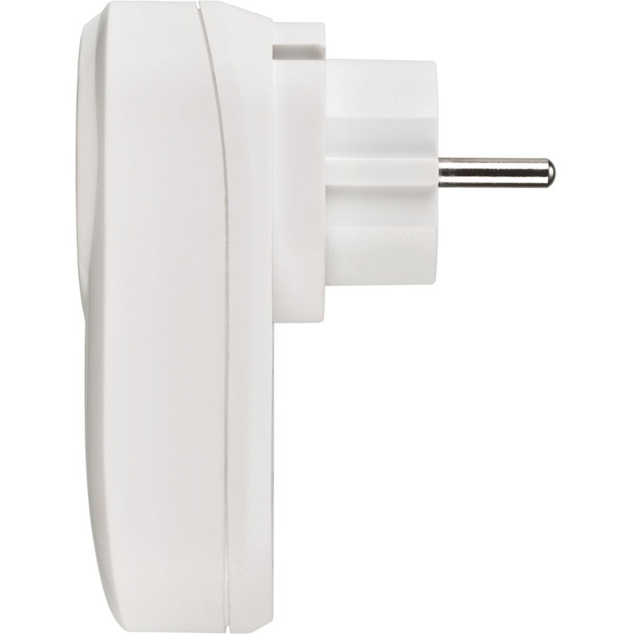 socket adapter + USB charger PD 20W (white, USB-A, USB-C, with child protection)