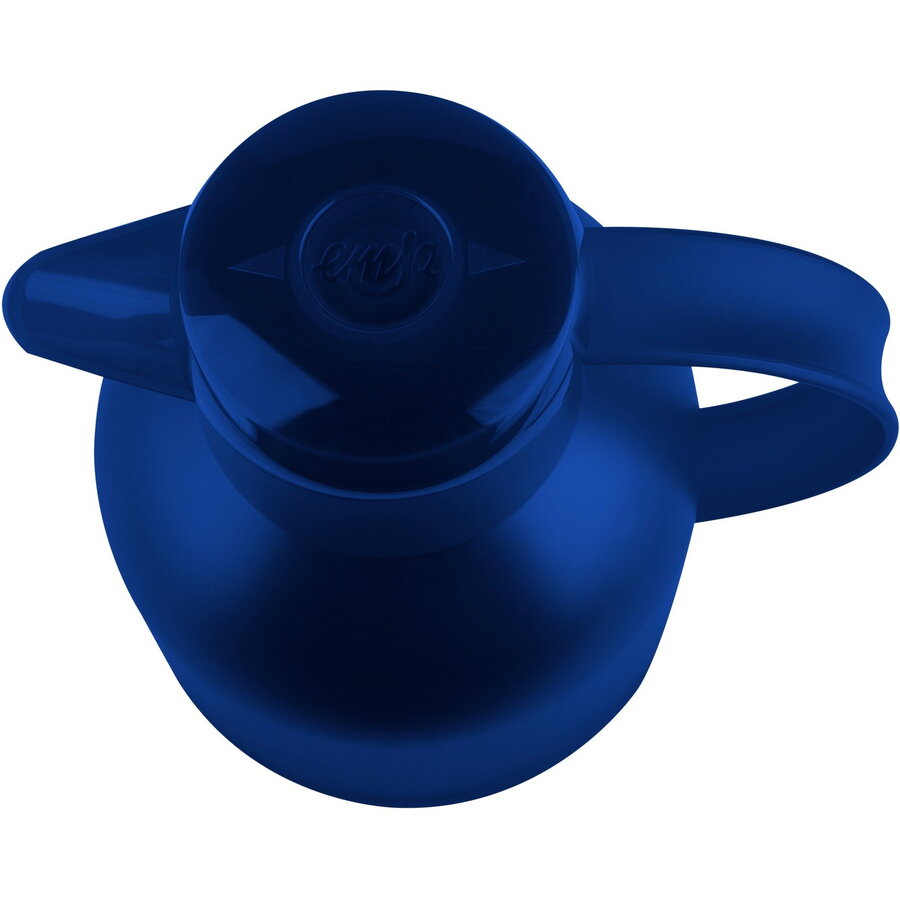 SAMBA vacuum jug, 1 liter (blue/transparent, QUICK PRESS closure)