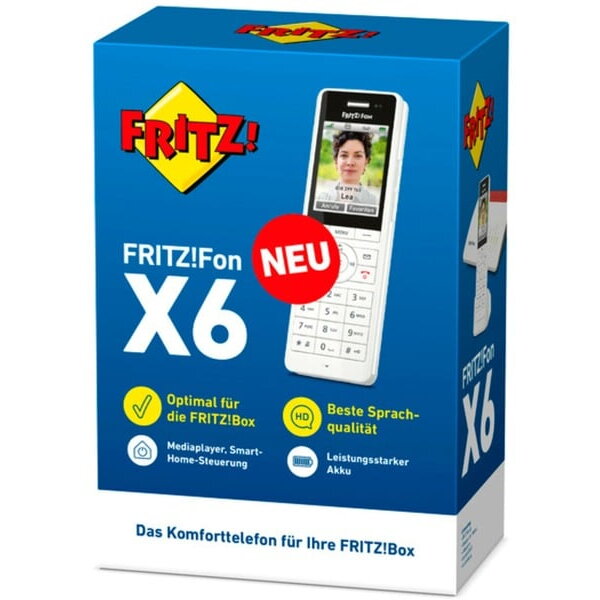 Telefon fix FRITZ! Fon X6 DECT White — imaginea 3