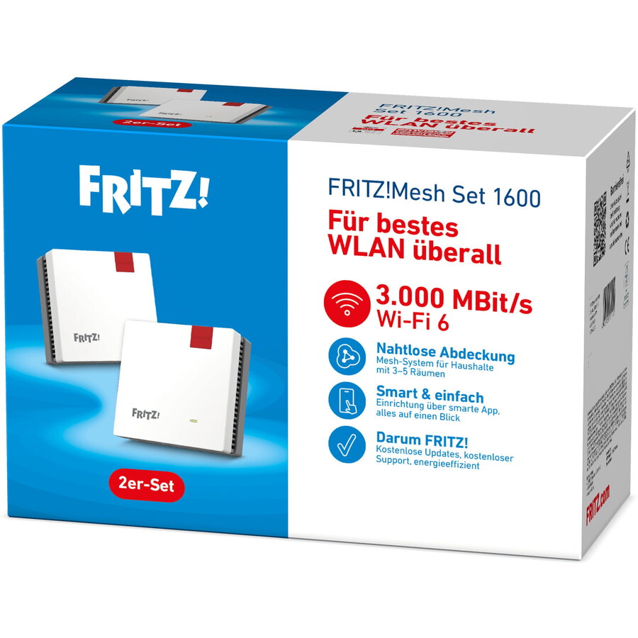 Router wireless Mesh Set 1600 WiFi 6 Mesh Repeater Kit 2-Pack