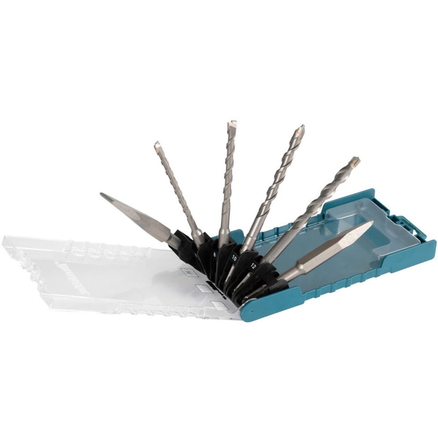chisel and hammer drill set SDS-plus, 6 pieces, chisel & drill set