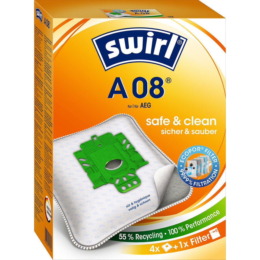 vacuum cleaner bags A 08 (A09) EcoPor (4 bags, 1 exhaust filter)