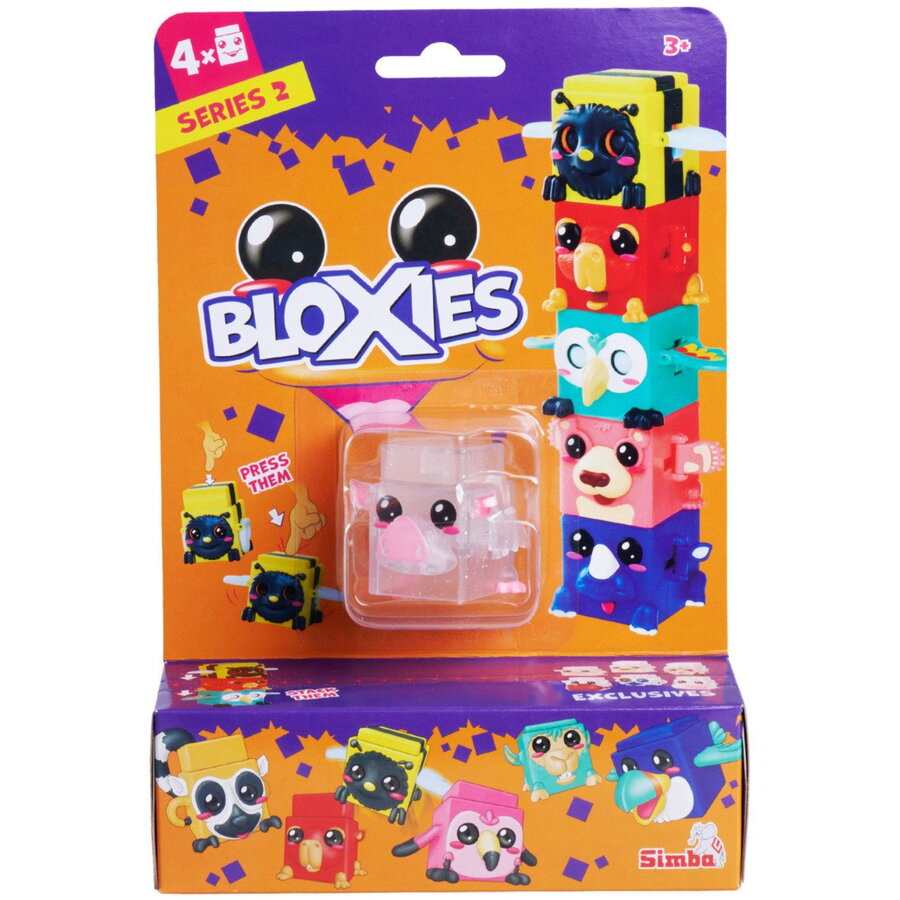 Jucarie Bloxies Toy Figures Series 2 (Pack of 4) (Assorted Items, 4 Figures)