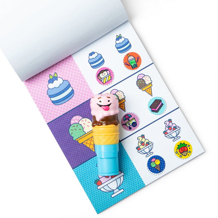 Jucarie Melissa & Doug - Stickers WOW! Ice Cream Sticker Stamp & Pad
