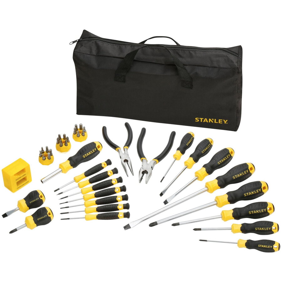Surubelnita Screwdriver Set, 39 Pieces (Black/Yellow, with Bag)