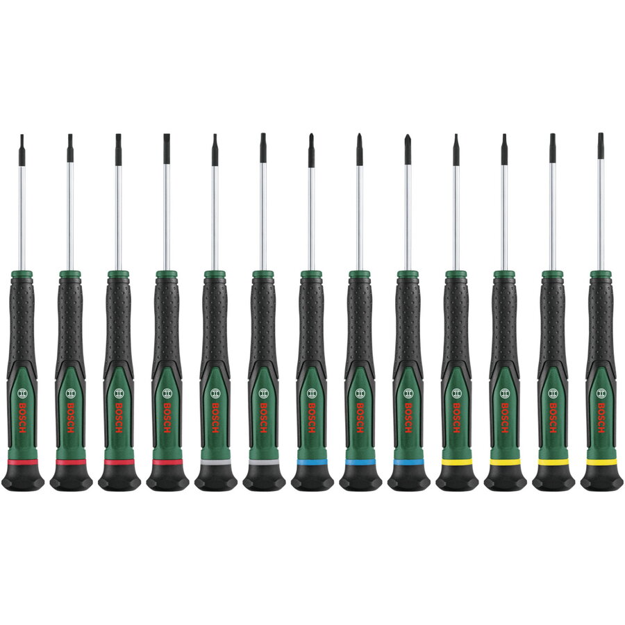Bosch Powertools precision screwdriver set, 13 pieces (green/black)