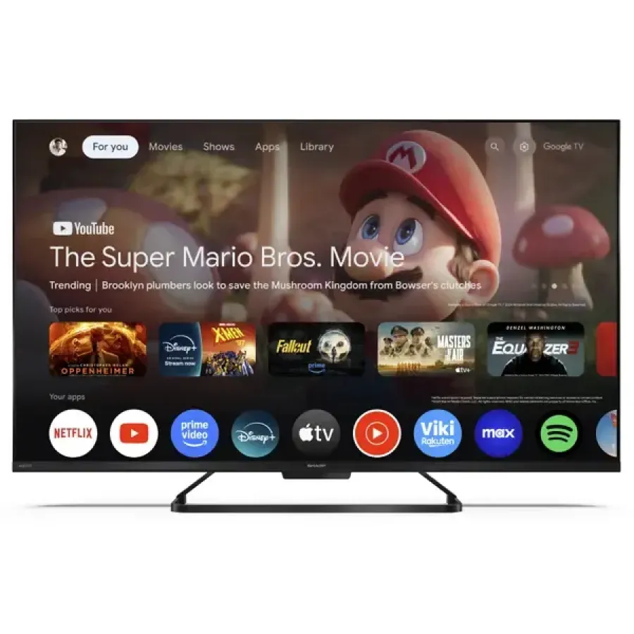 Televizor Sharp QLED 109cm 43inch 43HR7265E Ultra Hd 4K Smart TV WiFi Negru