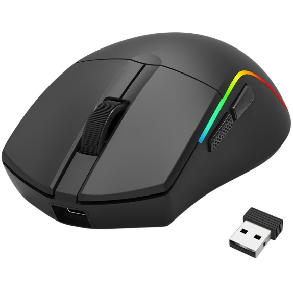 Mouse Gaming Wireless Bluetooth Si Cu Fir Deicide Standard Iluminare RGB Negru