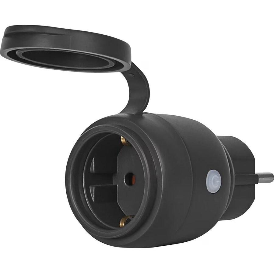 Priza Inteligente de Exterior 000004099854419249 WiFi (2.4 GHz) 16A 3680W IP44 Neagra