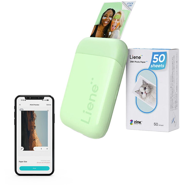Imprimanta Foto Portabila Pearl 2x3Inch Verde