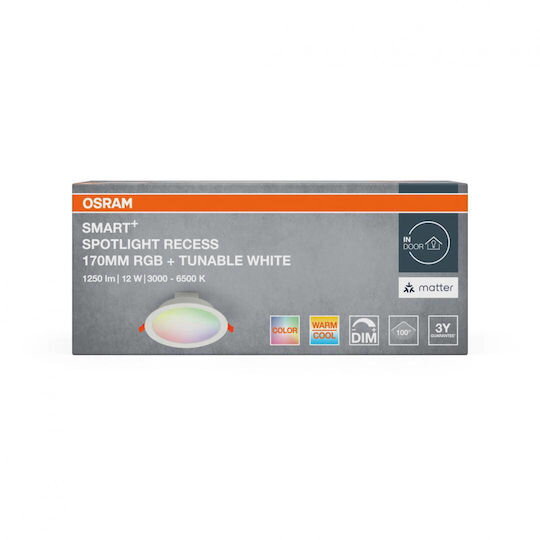 Spot LED 000004099854475696 Smart Wi-Fi Mat 12W 1250lm Lumina Alba si Color(3000-6500K) IP20 Alb