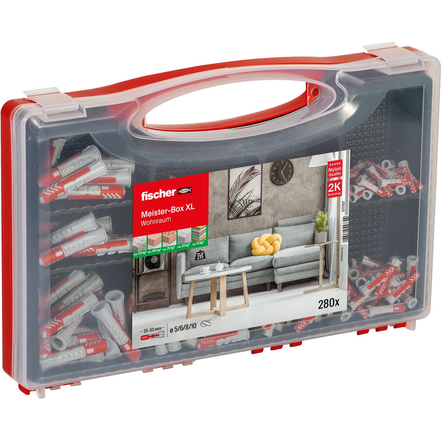 Meister-Box XL living room (light grey/red, 280 pieces)