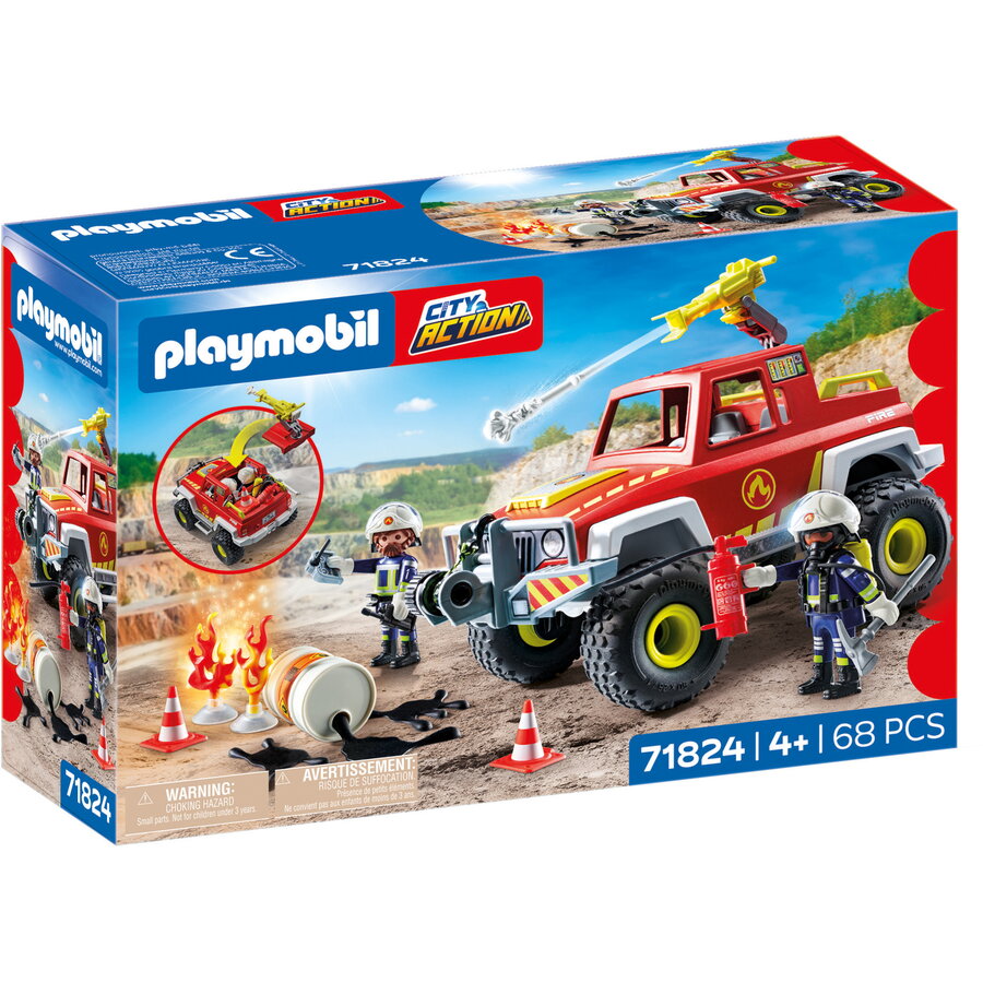 Set de Constructie Masina de pompieri 68 piese +4 ani