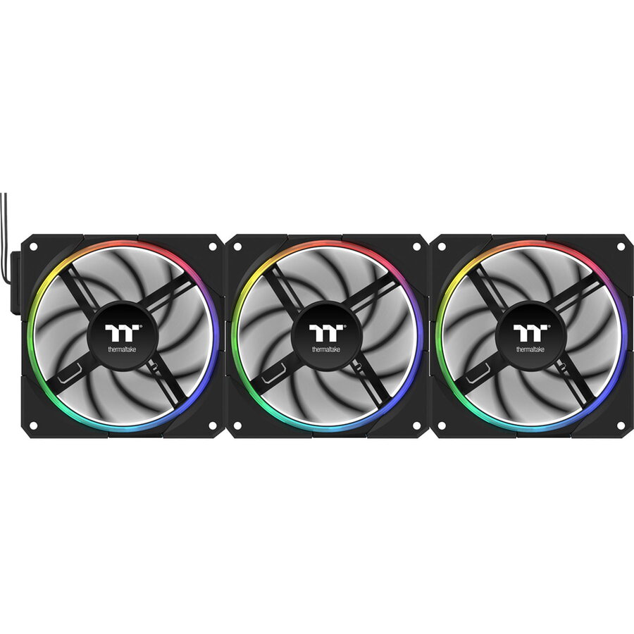 Ventilator TS 120 EX RGB (black, pack of 3, 120 mm)