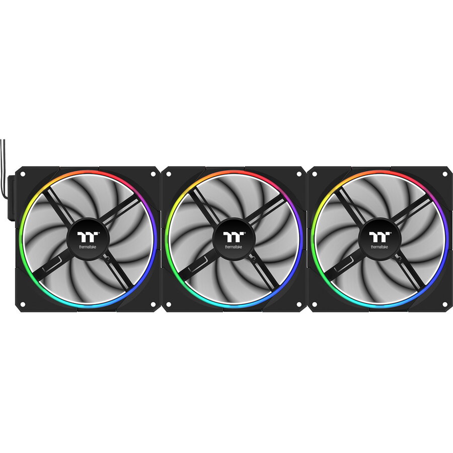 Ventilator TS 140 EX RGB (black, pack of 3, 140 mm)
