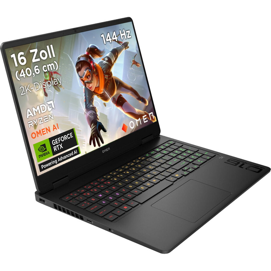 OMEN by HP 16-ap0091ng (black, AMD Ryzen 9 8940HX, NVIDIA GeForce RTX 5060, 16 GB DDR5, 1 TB (1 TB SSD), Windows 11 Home)