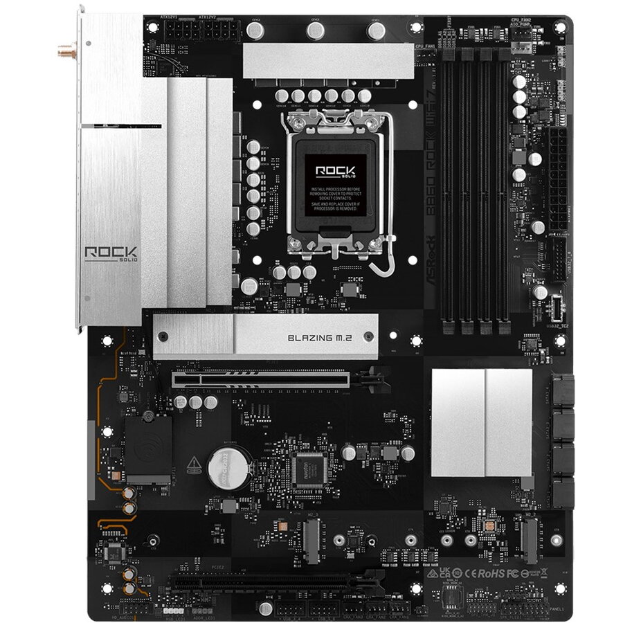 Placa de Baza B860 Rock WiFi 7 Intel B860 LGA 1851  ATX