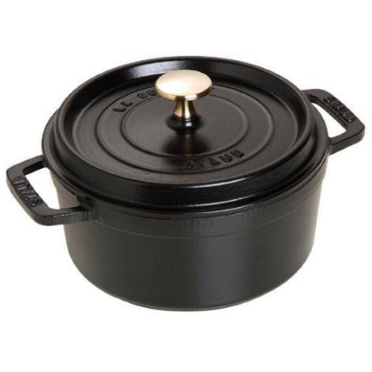 Oala cu Capac Staub Roaster 18Cm Rotunda Negru