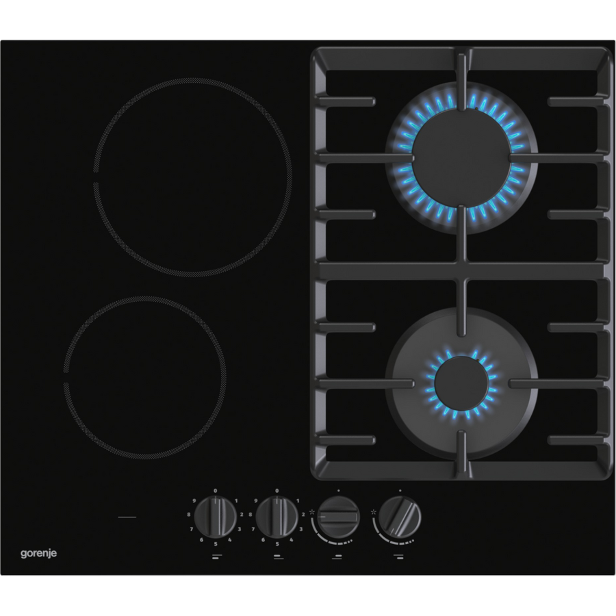 Plita Incorporabila GCE691BSC Gaz + Electric 4 Arzatoare Negru