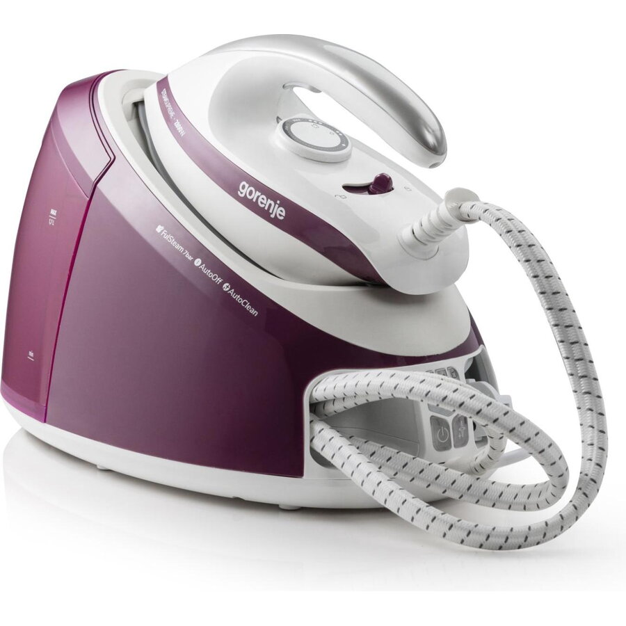 Statie de Calcat cu Abur SGD2800WV Debit Jet Abur 500G/Min Rezervor Apa 1700ML Talpa Ceramica Putere 2800W Alb/Visiniu