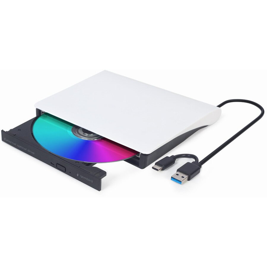 DVD-RW Extern DVD-USB-031-BW USB DVD Alb
