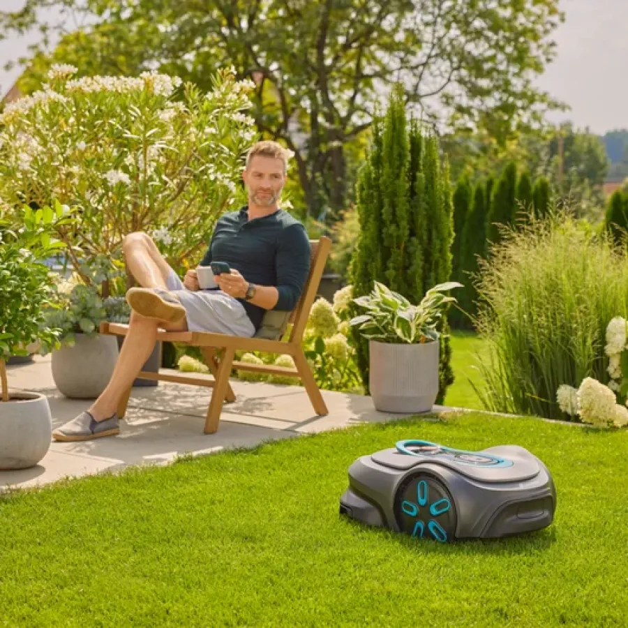 Robot de Tuns Gazonul / Iarba Gardena SILENO Pro Smart (19802-20) 600mÂ² Control Aplicație Gri/Albastru — imaginea 5