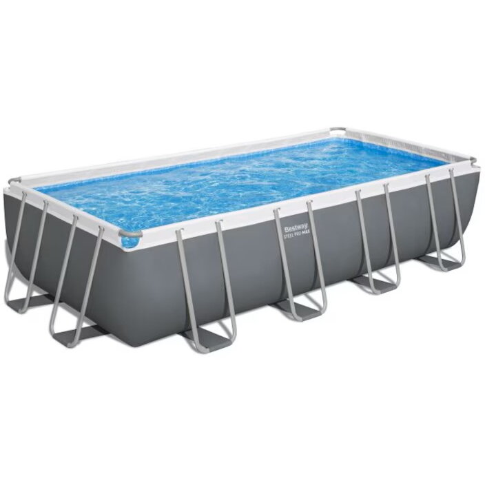 Piscină Bestway 6941607366332 cu Cadru Oțel Pro MAX™ cu Pompa de Filtru 549 x 274 x 122cm Gri